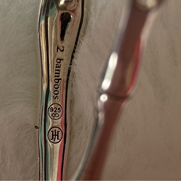 John Hardy Authentic Sterling Silver and Black Sapphire Earrings - Picture 10 of 12